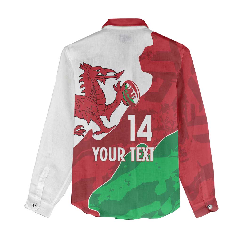 Wales Rugby Custom Women Casual Shirt Go Cymru Yma O Hyd - Wonder Print Shop