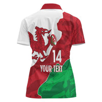Wales Rugby Custom Women Polo Shirt Go Cymru Yma O Hyd - Wonder Print Shop