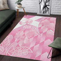 Scotland Rugby Custom Area Rug Go Scottish Thistle Pink Version - Wonder Print Shop