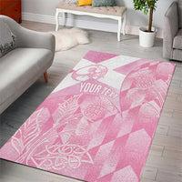 Scotland Rugby Custom Area Rug Go Scottish Thistle Pink Version - Wonder Print Shop