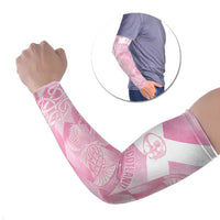 Scotland Rugby Custom Arm Sleeves Go Scottish Thistle Pink Version - Wonder Print Shop