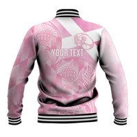 Scotland Rugby Custom Baseball Jacket Go Scottish Thistle Pink Version - Wonder Print Shop