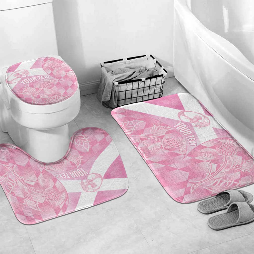 Scotland Rugby Custom Bathroom Set Go Scottish Thistle Pink Version - Wonder Print Shop