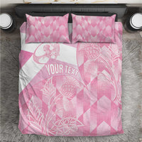 Scotland Rugby Custom Bedding Set Go Scottish Thistle Pink Version - Wonder Print Shop