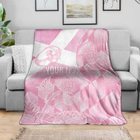 Scotland Rugby Custom Blanket Go Scottish Thistle Pink Version - Wonder Print Shop