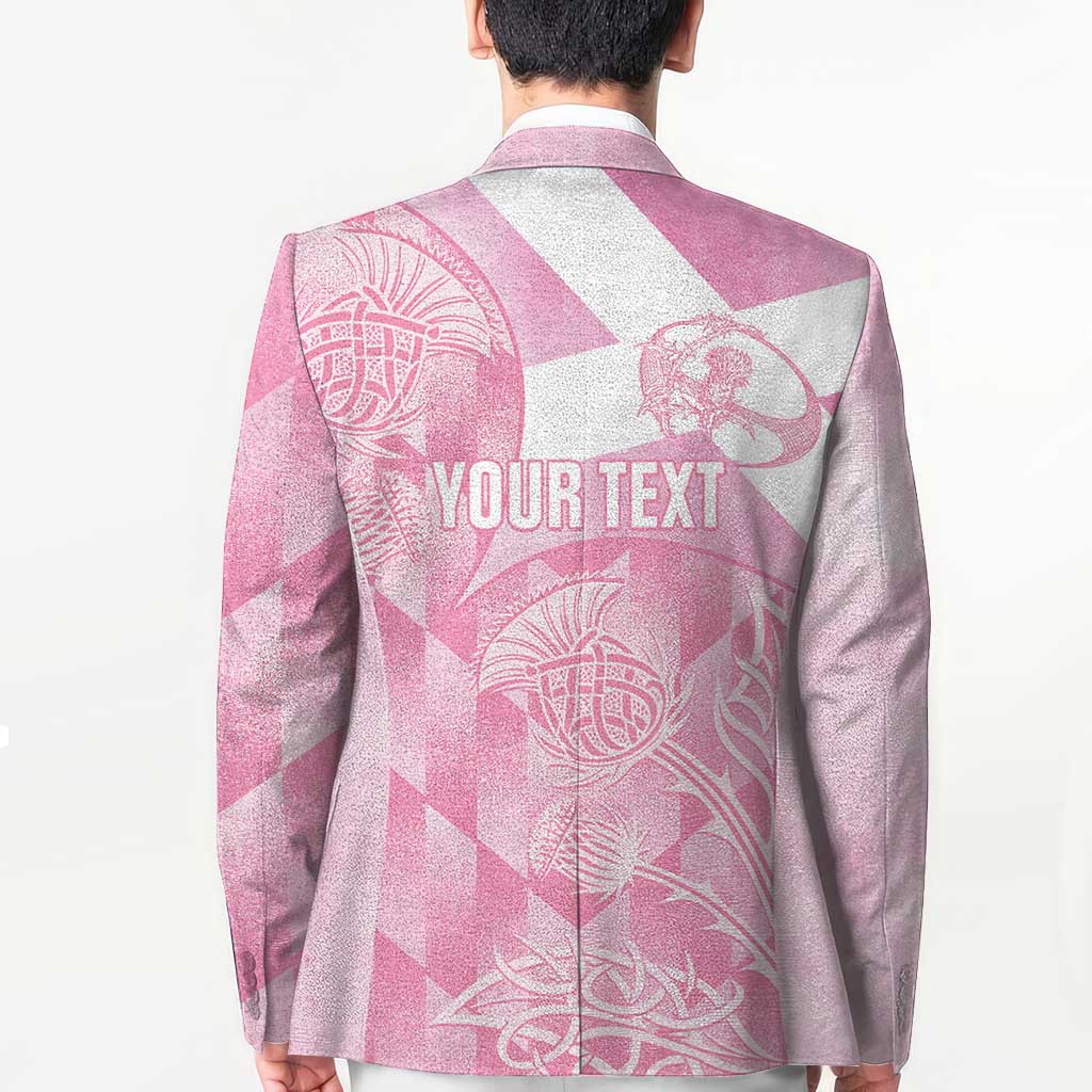 Scotland Rugby Custom Blazer Go Scottish Thistle Pink Version - Wonder Print Shop