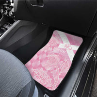 Scotland Rugby Custom Car Mats Go Scottish Thistle Pink Version - Wonder Print Shop