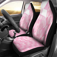 Scotland Rugby Custom Car Seat Cover Go Scottish Thistle Pink Version - Wonder Print Shop