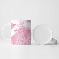 Scotland Rugby Custom Ceramic Mug Go Scottish Thistle Pink Version - Wonder Print Shop