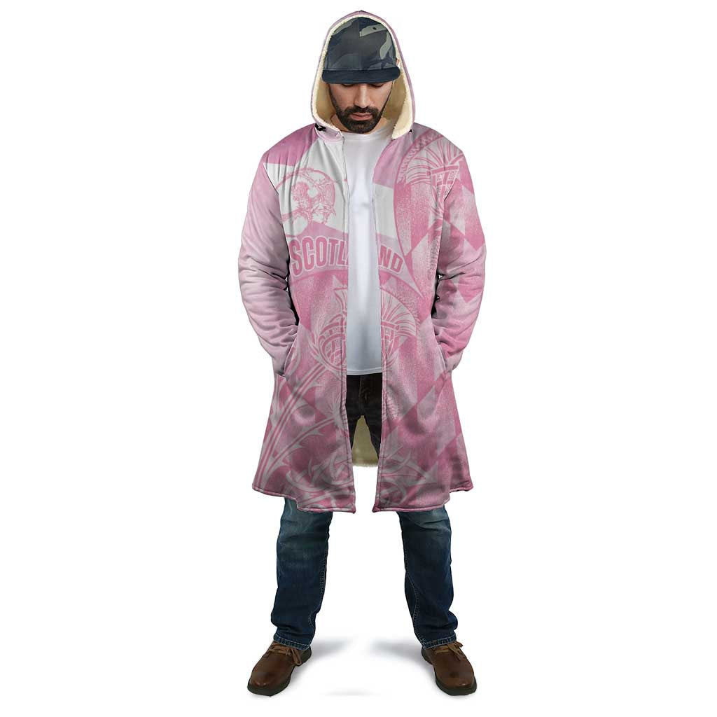 Scotland Rugby Custom Cloak Go Scottish Thistle Pink Version - Wonder Print Shop