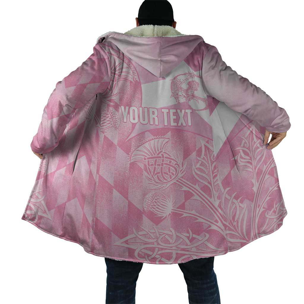 Scotland Rugby Custom Cloak Go Scottish Thistle Pink Version - Wonder Print Shop