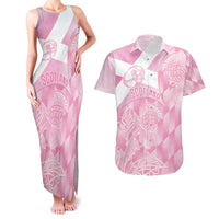 Scotland Rugby Custom Couples Matching Tank Maxi Dress and Hawaiian Shirt Go Scottish Thistle Pink Version - Wonder Print Shop