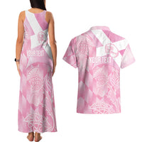 Scotland Rugby Custom Couples Matching Tank Maxi Dress and Hawaiian Shirt Go Scottish Thistle Pink Version - Wonder Print Shop