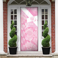 Scotland Rugby Custom Door Cover Go Scottish Thistle Pink Version - Wonder Print Shop