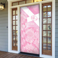 Scotland Rugby Custom Door Cover Go Scottish Thistle Pink Version - Wonder Print Shop