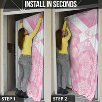 Scotland Rugby Custom Door Cover Go Scottish Thistle Pink Version - Wonder Print Shop