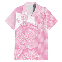 Scotland Rugby Custom Family Matching Mermaid Dress and Hawaiian Shirt Go Scottish Thistle Pink Version - Wonder Print Shop