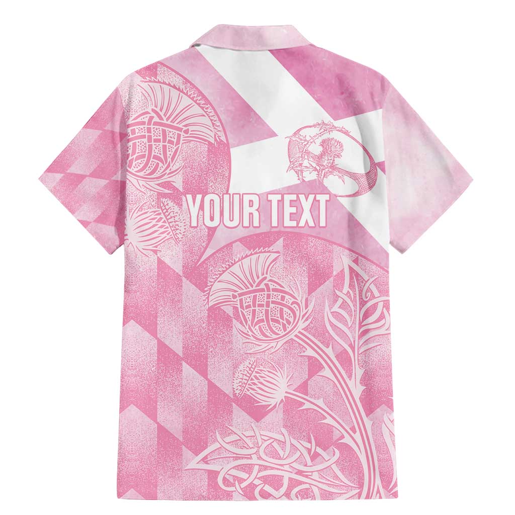Scotland Rugby Custom Family Matching Mermaid Dress and Hawaiian Shirt Go Scottish Thistle Pink Version - Wonder Print Shop