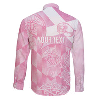 Scotland Rugby Custom Family Matching Off Shoulder Maxi Dress and Hawaiian Shirt Go Scottish Thistle Pink Version - Wonder Print Shop