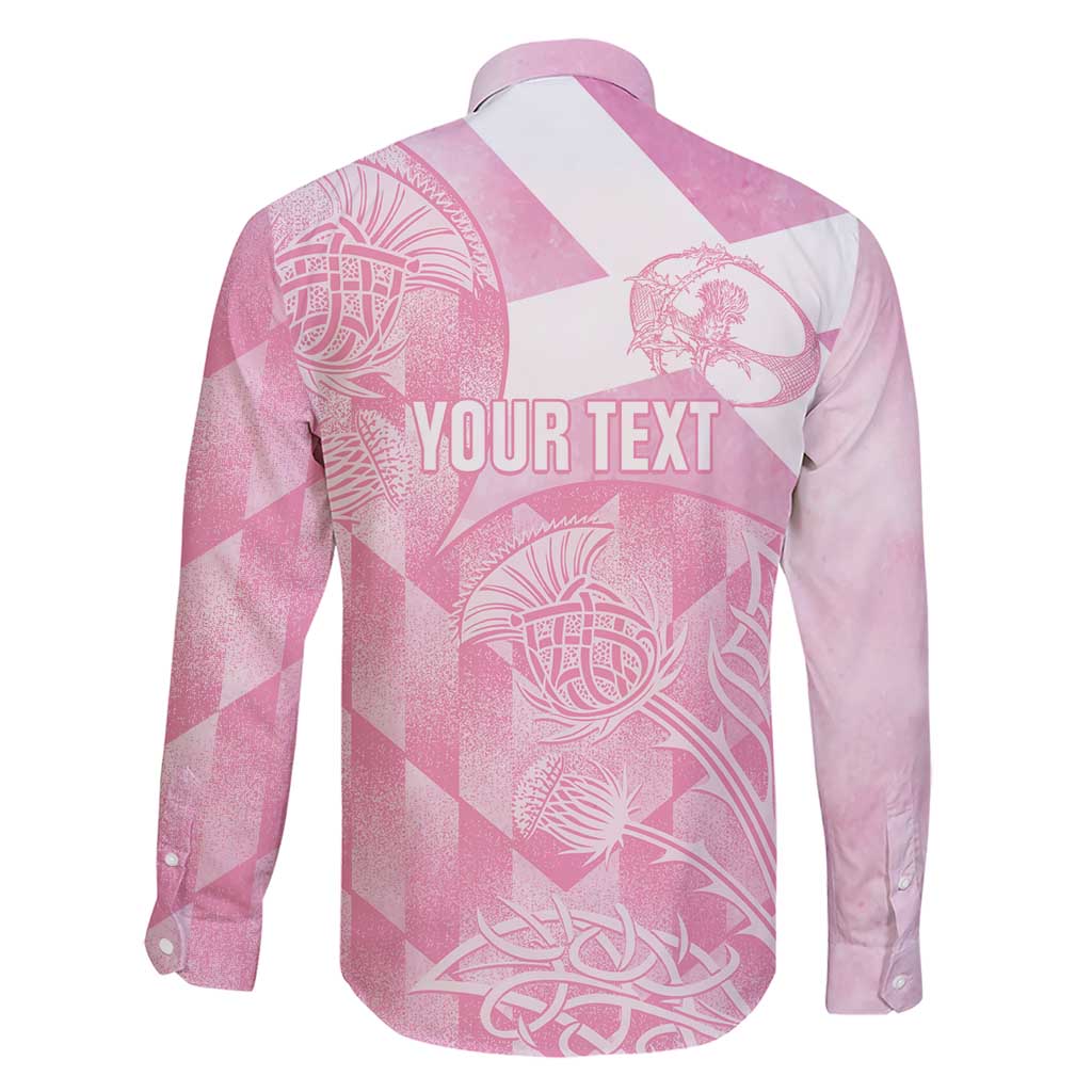 Scotland Rugby Custom Family Matching Short Sleeve Bodycon Dress and Hawaiian Shirt Go Scottish Thistle Pink Version - Wonder Print Shop