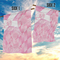 Scotland Rugby Custom Garden Flag Go Scottish Thistle Pink Version - Wonder Print Shop