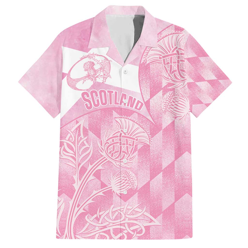 Scotland Rugby Custom Hawaiian Shirt Go Scottish Thistle Pink Version - Wonder Print Shop