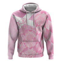 Scotland Rugby Custom Hoodie Go Scottish Thistle Pink Version - Wonder Print Shop
