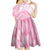 Scotland Rugby Custom Kid Short Sleeve Dress Go Scottish Thistle Pink Version - Wonder Print Shop