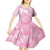 Scotland Rugby Custom Kid Short Sleeve Dress Go Scottish Thistle Pink Version - Wonder Print Shop