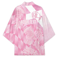 Scotland Rugby Custom Kimono Go Scottish Thistle Pink Version - Wonder Print Shop