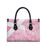 Scotland Rugby Custom Leather Bag Go Scottish Thistle Pink Version - Wonder Print Shop