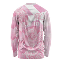 Scotland Rugby Custom Long Sleeve Shirt Go Scottish Thistle Pink Version - Wonder Print Shop