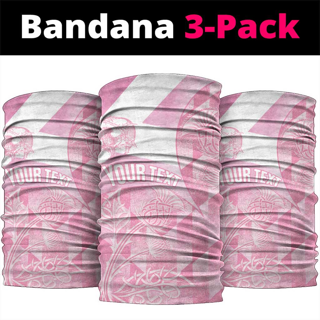 Scotland Rugby Neck Gaiter Go Scottish Thistle Pink Version LT14