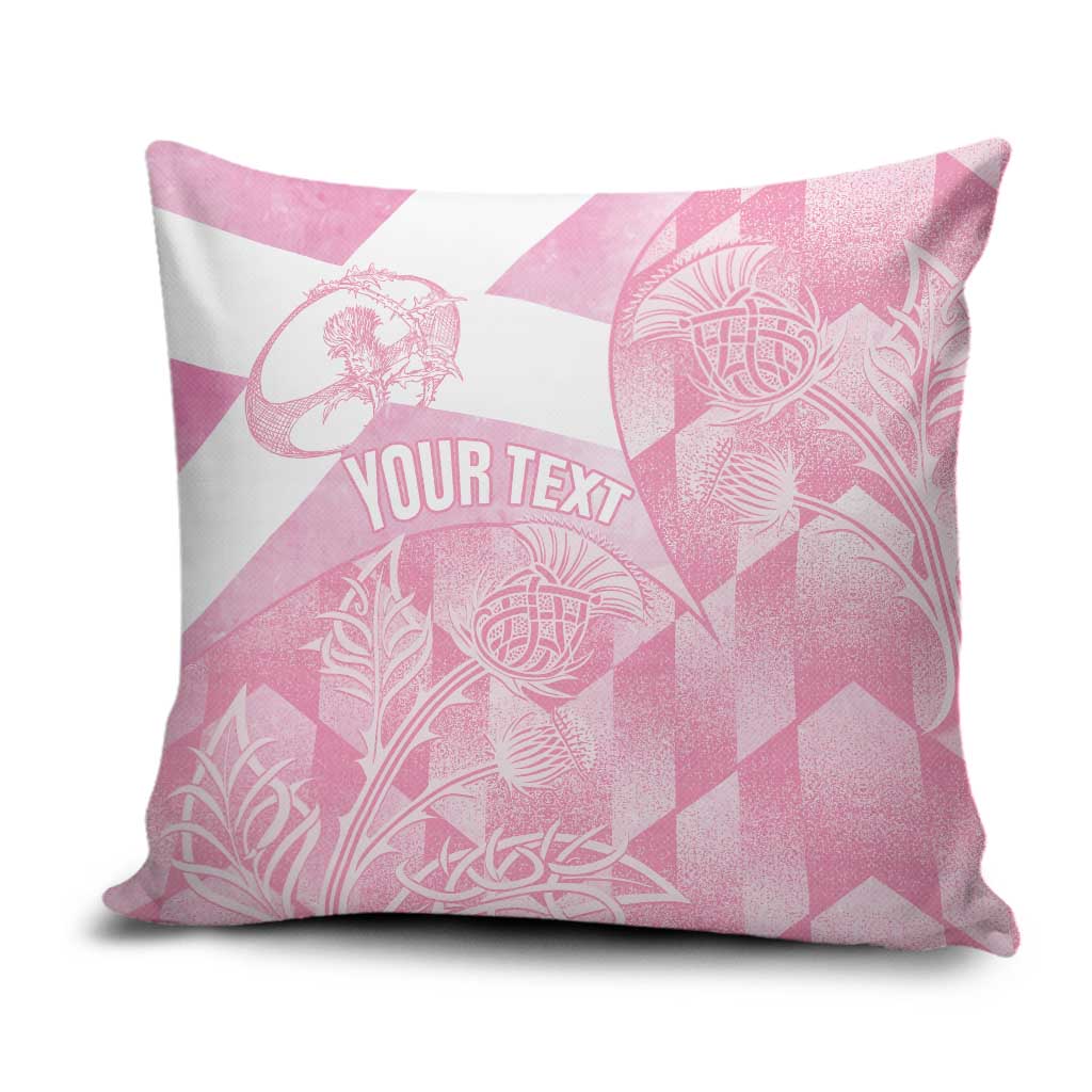 Scotland Rugby Custom Pillow Cover Go Scottish Thistle Pink Version - Wonder Print Shop