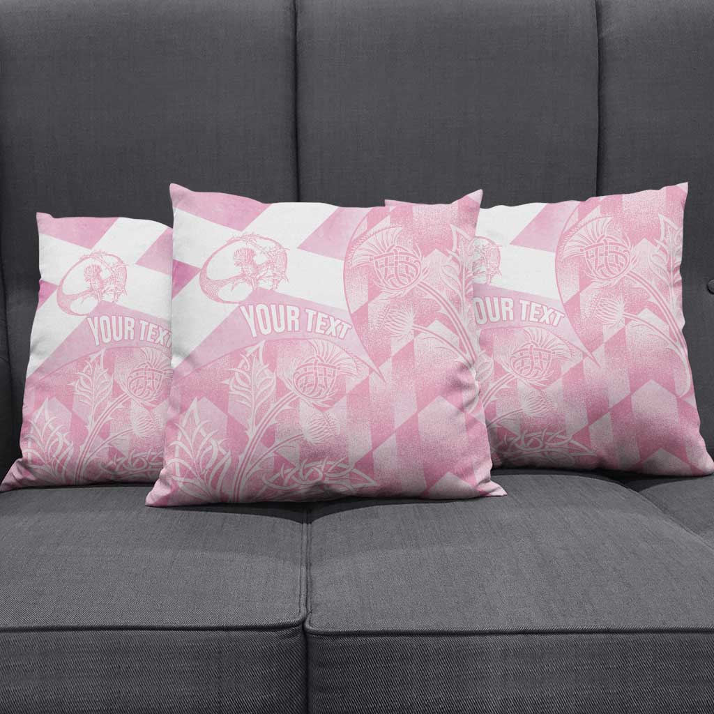 Scotland Rugby Custom Pillow Cover Go Scottish Thistle Pink Version - Wonder Print Shop