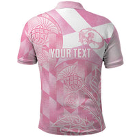 Scotland Rugby Custom Polo Shirt Go Scottish Thistle Pink Version - Wonder Print Shop