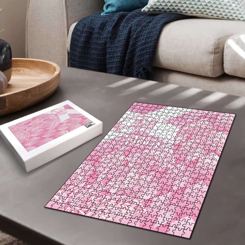 Scotland Rugby Custom Puzzle Go Scottish Thistle Pink Version LT14