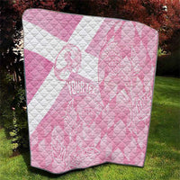 Scotland Rugby Custom Quilt Go Scottish Thistle Pink Version - Wonder Print Shop