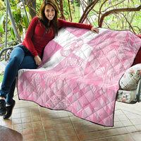 Scotland Rugby Custom Quilt Go Scottish Thistle Pink Version - Wonder Print Shop