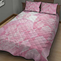 Scotland Rugby Custom Quilt Bed Set Go Scottish Thistle Pink Version - Wonder Print Shop