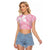 Scotland Rugby Custom Raglan Cropped T Shirt Go Scottish Thistle Pink Version - Wonder Print Shop