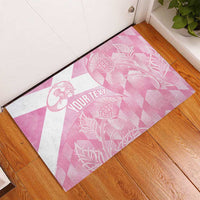 Scotland Rugby Custom Rubber Doormat Go Scottish Thistle Pink Version - Wonder Print Shop