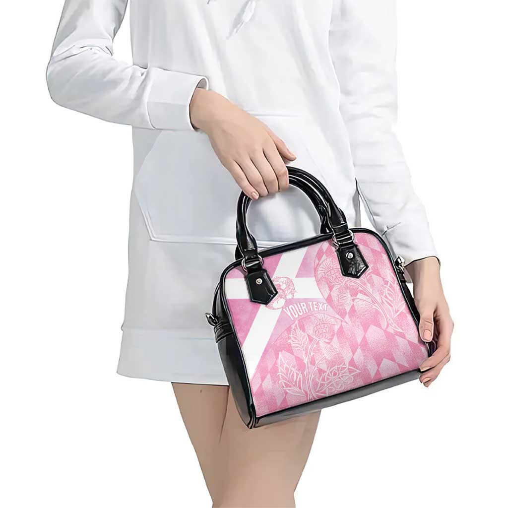 Scotland Rugby Custom Shoulder Handbag Go Scottish Thistle Pink Version - Wonder Print Shop