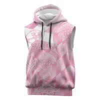 Scotland Rugby Custom Sleeveless Hoodie Go Scottish Thistle Pink Version - Wonder Print Shop