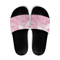 Scotland Rugby Custom Slide Sandals Go Scottish Thistle Pink Version - Wonder Print Shop