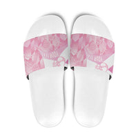 Scotland Rugby Custom Slide Sandals Go Scottish Thistle Pink Version - Wonder Print Shop
