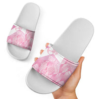 Scotland Rugby Custom Slide Sandals Go Scottish Thistle Pink Version - Wonder Print Shop