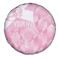 Scotland Rugby Custom Spare Tire Cover Go Scottish Thistle Pink Version - Wonder Print Shop