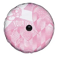 Scotland Rugby Custom Spare Tire Cover Go Scottish Thistle Pink Version - Wonder Print Shop
