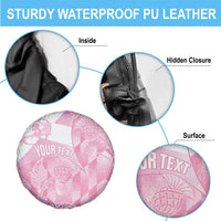 Scotland Rugby Custom Spare Tire Cover Go Scottish Thistle Pink Version - Wonder Print Shop